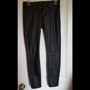 Bebe Coated Black Jeans